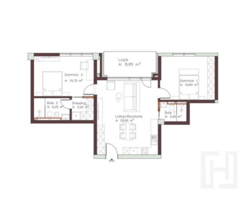 Apartament 3 camere Lalelelor, 73mp, CF, etaj 1/5